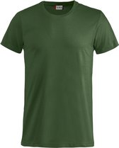 Basic-T bodyfit T-shirt 145 gr/m2 flessengroen 3xl