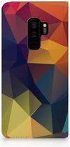 Geschikt voor Samsung Galaxy S9 Plus Standcase Hoesje Design Polygon Color