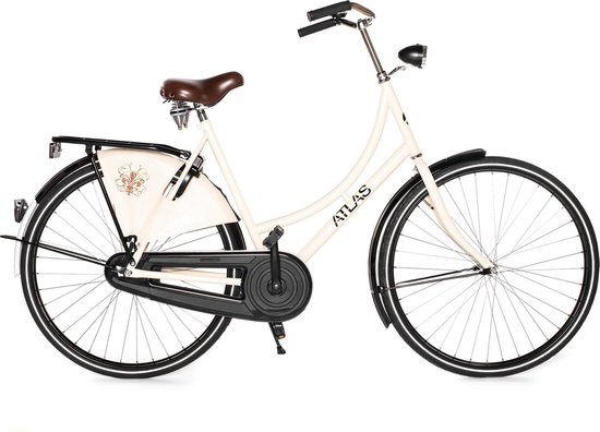 Atlas Oma fiets met terugtraprem Creme 28 inch | bol.com