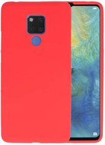 Bestcases Color Telefoonhoesje - Backcover Hoesje - Siliconen Case Back Cover voor Huawei Mate 20X - Rood