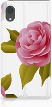Geschikt voor iPhone XR Book cover met magneetsluiting Roses