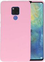 Bestcases Color Telefoonhoesje - Backcover Hoesje - Siliconen Case Back Cover voor Huawei Mate 20X - Roze