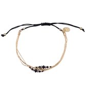 Jozemiek Pull-tie armbandje Glass & Bead Black