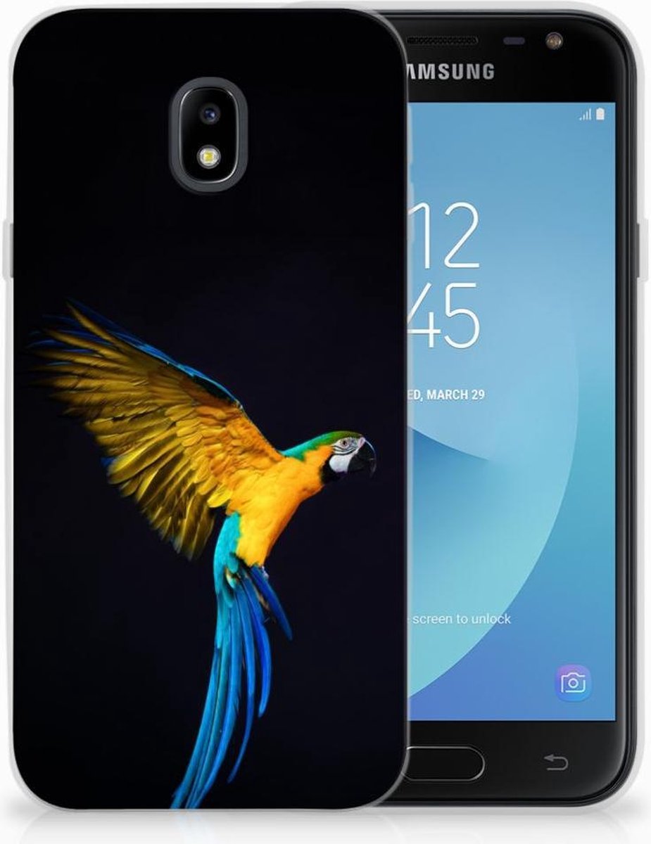 Samsung Galaxy J3 2017 TPU Hoesje Papegaai