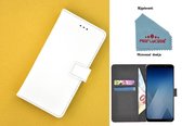 Pearlycase® Wallet Bookcase voor Huawei P20 Lite - Wit effen