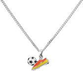 The Kids Jewelry Collection Ketting Voetbalschoen 1,4mm 36 + 4cm - Zilver