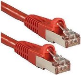 LINDY 47162 RJ45 Netwerkkabel, patchkabel CAT 6A S/FTP 1.00 m Rood Snagless 1 stuk(s)