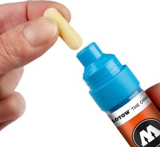 Molotow 327HS Zinc Yellow - Marqueur acrylique jaune - Pointe biseautée 4-8mm - Couleur jaune