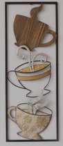 Frame 3D art  - Koffie 28X73cm