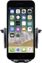 Shop4 - iPhone 6 Autohouder Verstelbare CD Houder Zwart met Draaiklem Zwart Grijs