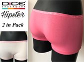 2 in pack dames Hipster licht roze/roze maat XL