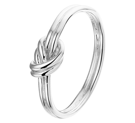 The Jewelry Collection Ring Knoop - Zilver Gerhodineerd