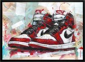Nike Air Jordan 1 Chicago schilderij (reproductie) 71x51cm