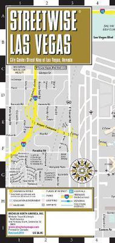 Las Vegas Street Map Streetwise Map Las Vegas- Laminated City Center Street Map Of Las Vegas  |... | Bol.com