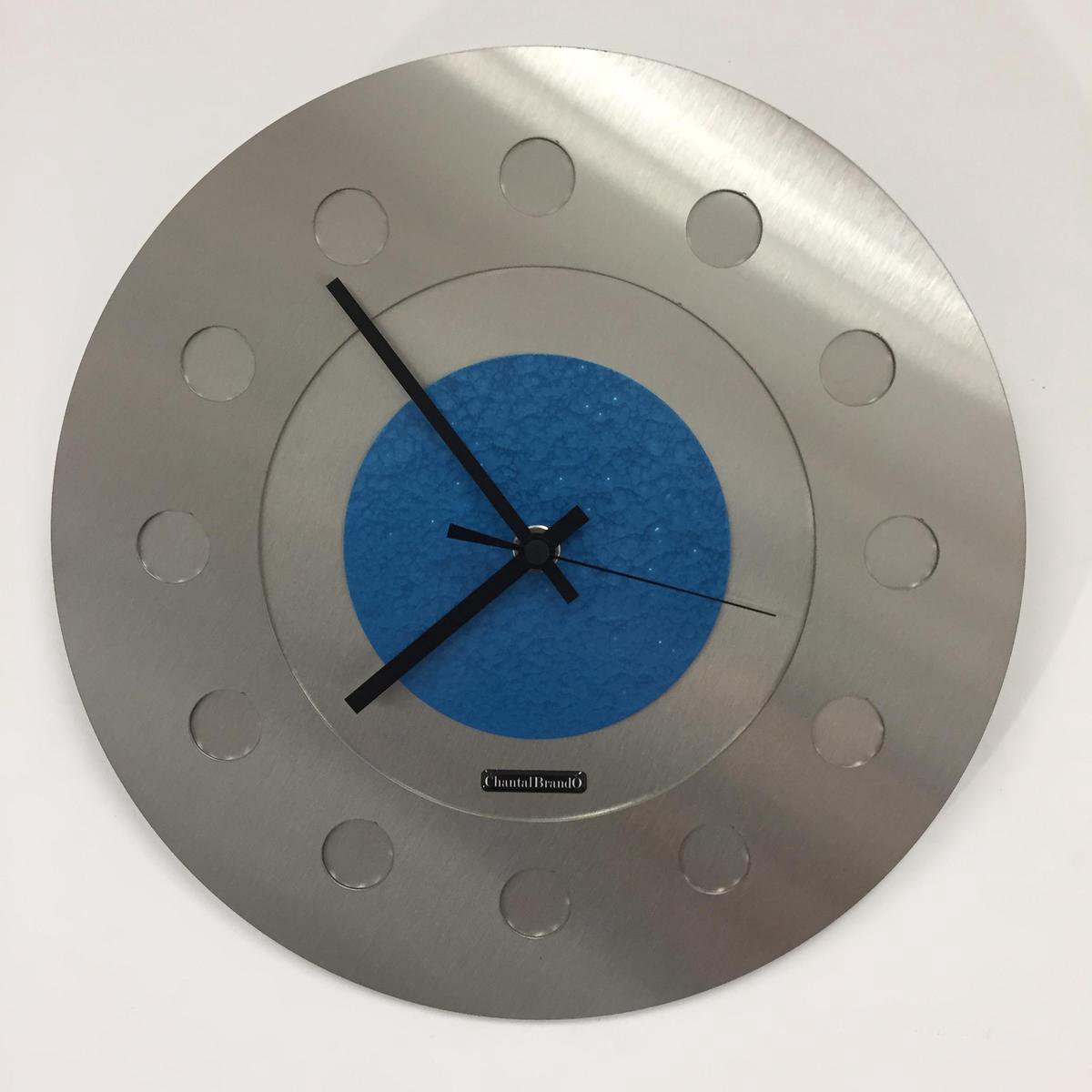 Wandklok Industrial Blue Hammer Modern Design