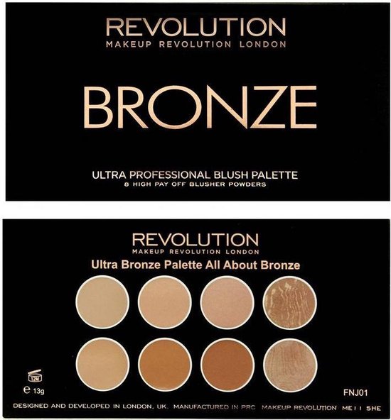 Makeup Revolution Ultra Professional Bronze Palette All About Bronze