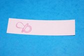 24 naamkaartjes lang fopspeen roze