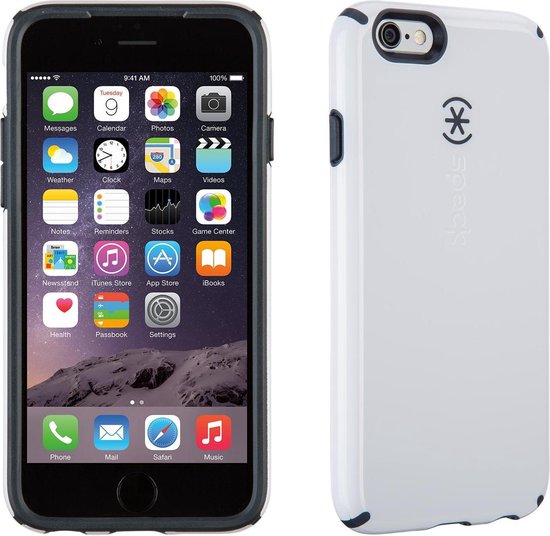 Speck CandyShell - Hoesje voor iPhone 6 / 6s - White / Charcoal Grey Core