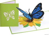 Cartes contextuelles Popcards - Papillon sur la fête des mères de tournesol Carte de voeux pop-up de félicitations
