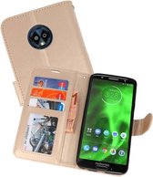 Wallet Cases Hoesje voor Moto G6 Goud