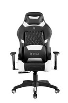 Bol.com N. Seat PRO 500 Series Gaming Race / bureaustoel - Wit/Zwart ( Ergonomisch & Comfortabel ) aanbieding