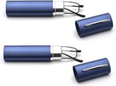 Amazotti Set van 2, Slim-Line Leesbril in Metallic Blauwe Koker – Sterkte +2.00