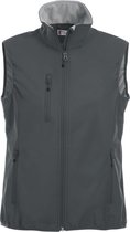Clique Basic Softshell Ds Bodywarmer Antraciet maat XS