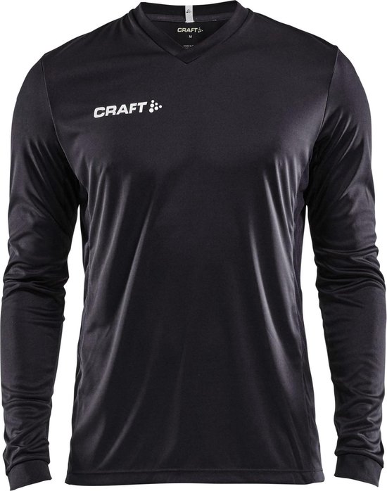 Craft Squad Jersey Solid LS Shirt Chemise de sport pour homme - Taille M - Homme - noir / blanc