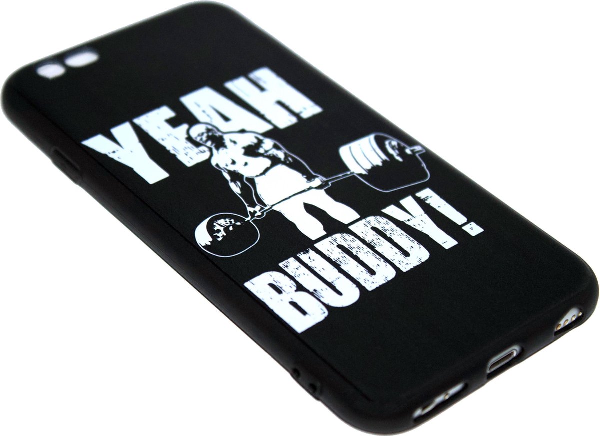 ADEL Siliconen Back Cover Hoesje Geschikt voor iPhone 6(S) Plus - Fitness Bodybuilder op Prijzenvolger.com