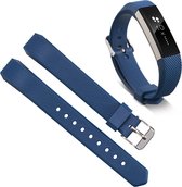 Bandje Geschikt Voor De Fitbit Alta - Siliconen Armband / Polsband / Strap Band / Sportband - Donkerblauw