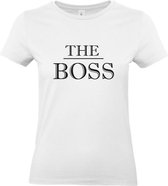 Shirt wit "the Boss" Dames maat M