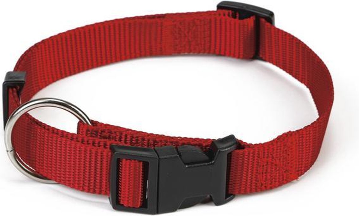 Beeztees - Halsband Hond - Nylon - Rood - 40-65 cm x 25 mm