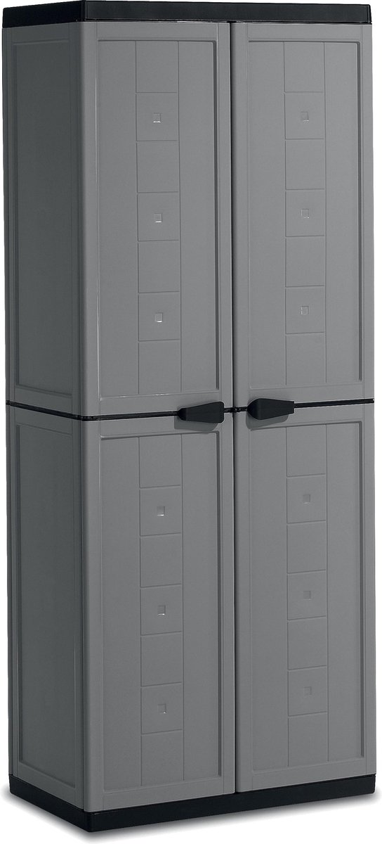 Kis Jolly Opbergkast hoog - 68x166x39 cm - Grijs/Zwart