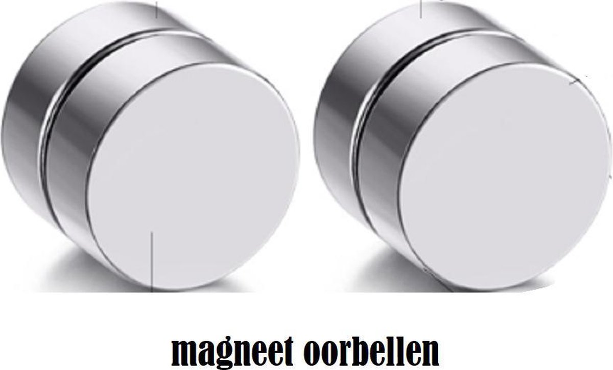 Magneet oorbelen- Stainless steel- 8 mm | bol.com