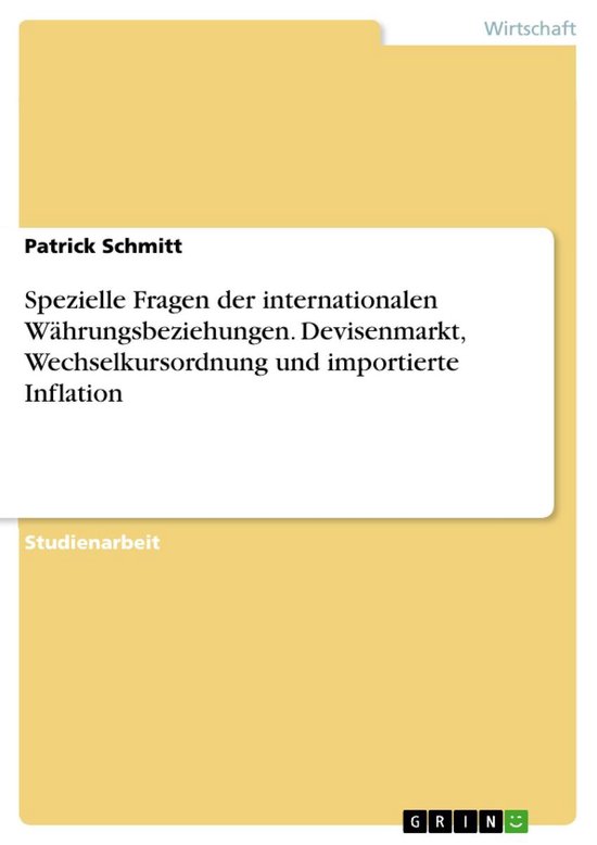 Spezielle Fragen der internationalen Währungsbeziehungen. D ... - cover