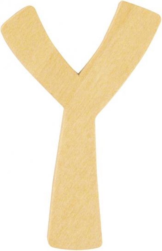 Houten letter Y 6 cm