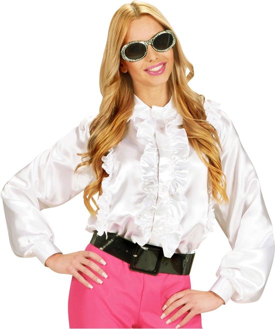 methaan timmerman Stad bloem Witte blouse met franjes voor vrouwen - Volwassenen kostuums | bol.com