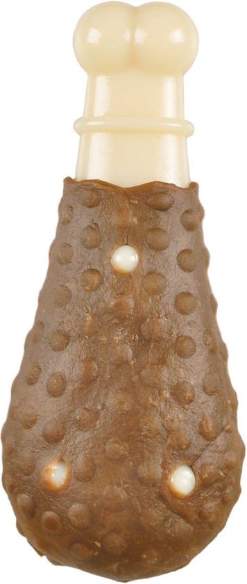 Flamingo Hondenspeelgoed Nylon Hide Kippenbout - Bruin - 15 x 6.5 x 4 cm