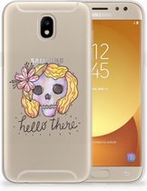 Geschikt voor Samsung Galaxy J5 2017 Uniek TPU Hoesje Boho Skull