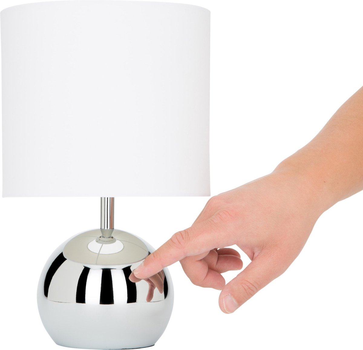 Ranex Noa Tafellamp - Witte kap - touch- en dimfunctie | bol.com