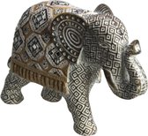 Polystone Olifant met spiegeldecoratie 17 x 11 cm