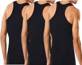 3 stuks Bonanza halterhemd - 100% katoen - zwart - Maat XL