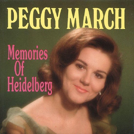 Peggy March, Memories Of Heidelberg. Een portret van een vrouw met bruin haar en een oorbel.