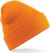 10x Basic winter muts oranje voor volwassenen
