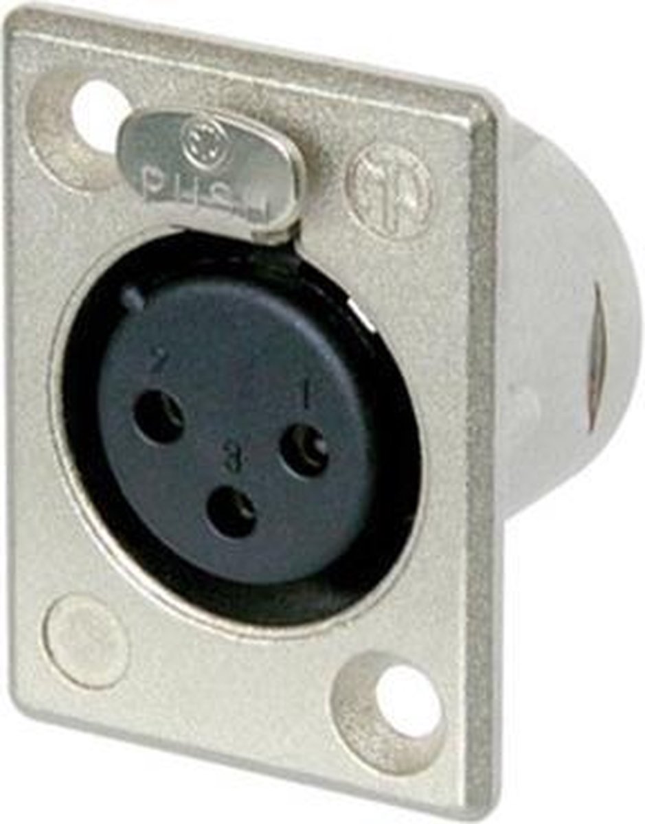 Neutrik Chassisdeel Xlr 3-polig 3,6 X 2,7 Cm Nikkel Zilver