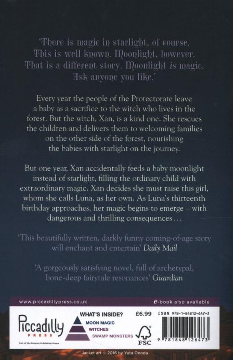 ISBN Girl Who Drank the Moon, enfants & adolescents, Anglais, 400 pages - back cover