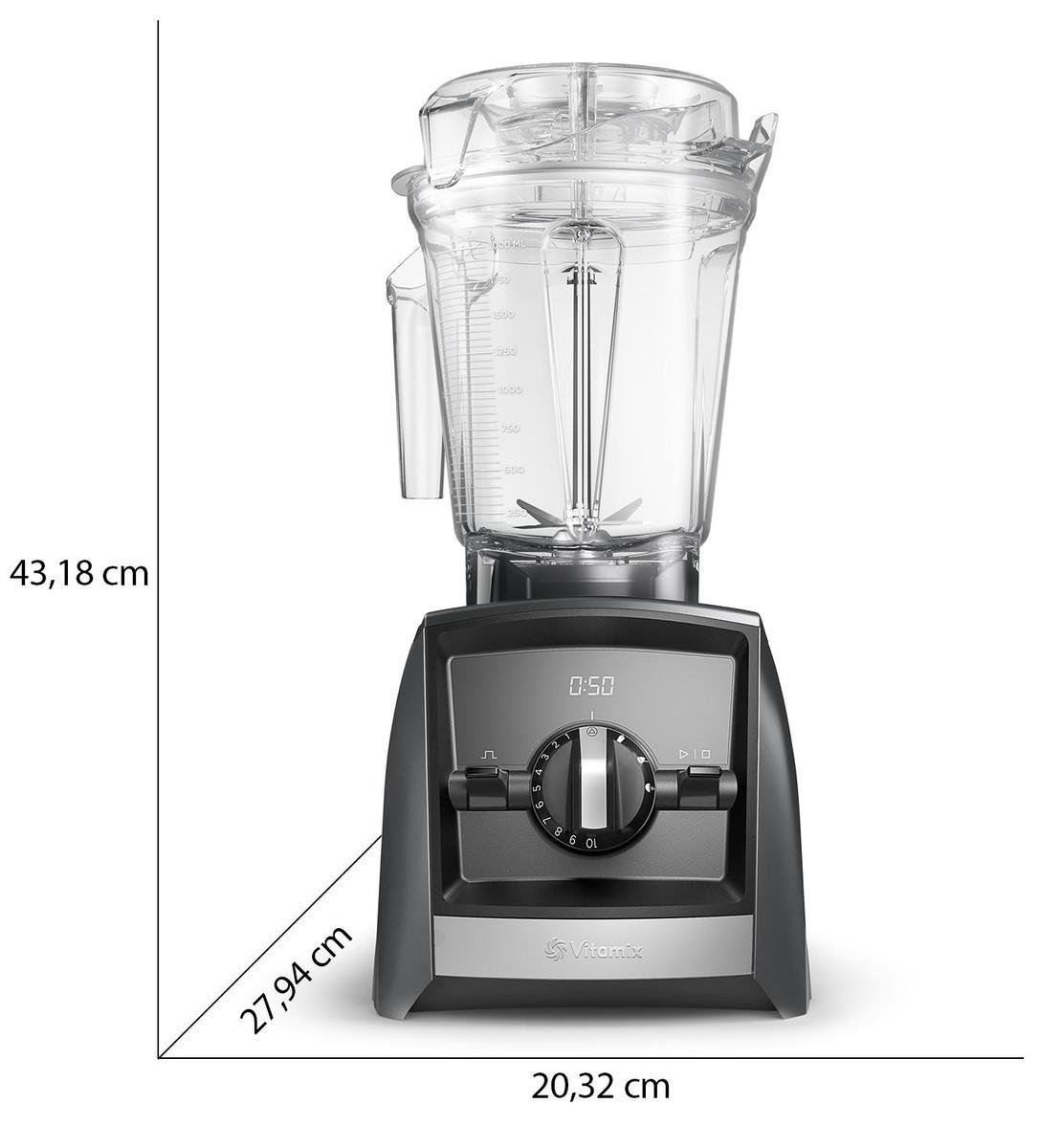 Vitamix A2500i Ascent - high performance blender - 3 programma's - 2.2 PK motor - 2 liter kan - 10 jaar garantie - antraciet – foto 6