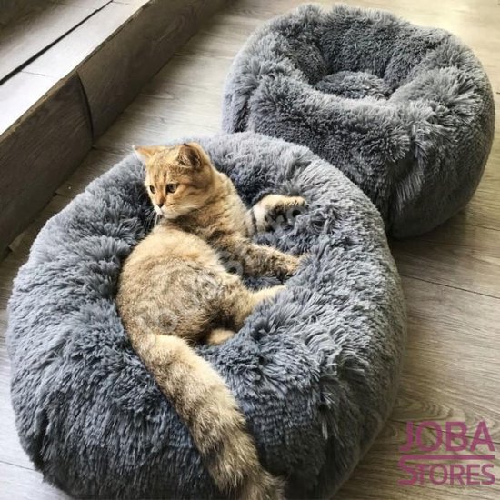 Adori Katten Donut Isola - Kattenmand - 55x55x30 cm Taupe - Noorse Boskat - Pets Place