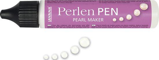 Javana White Pearl Effect Pen 29 ml - Pour les textiles et autres surfaces