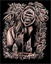 Kras Tekening "Sequin Art" Gorilla Koper